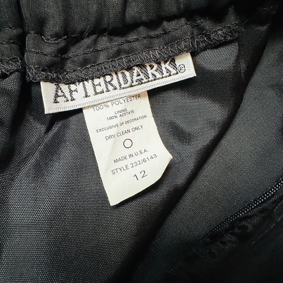 After Dark Skirt Women Sz 12 Black Maxi Chiffon Overlay 90s Goth Witch Vintage - Picture 3 of 6